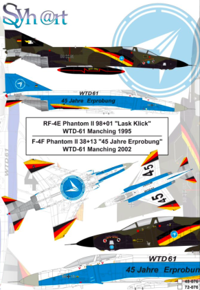 1:48 F-4F + RF-4E Phantom II 45Y WTD-61 2002 + Last Klick 1995