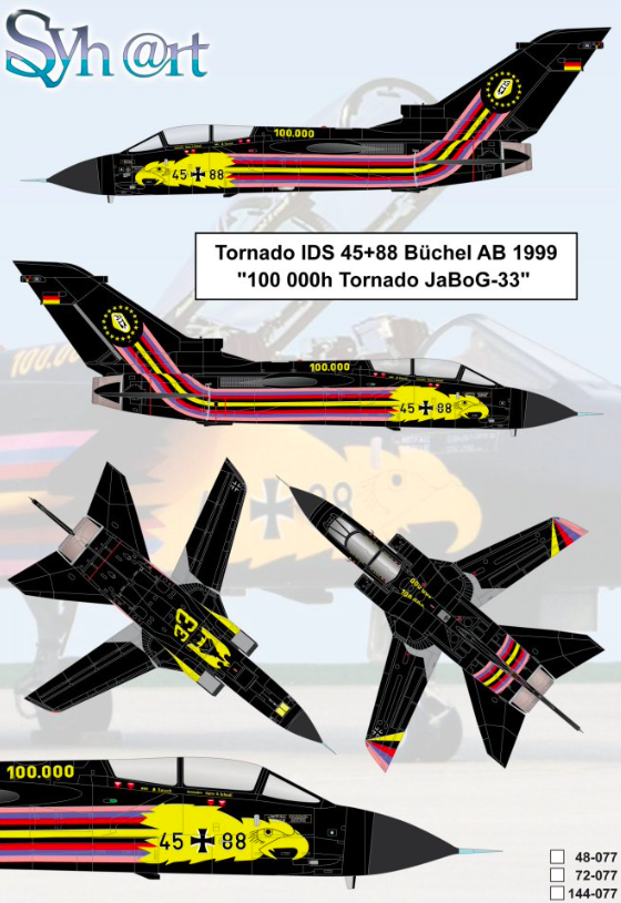 1:48 Tornado IDS 45+88 100000h Tornado JaBoG 33 Büchel 1999