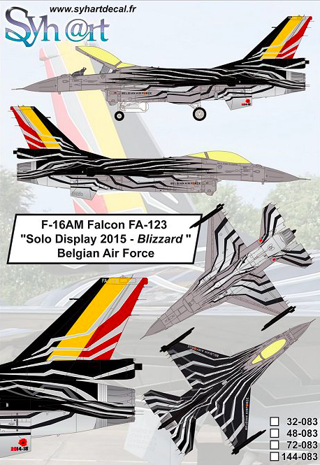 1:48 F-16AM Falcon FA-123 Solo Display 2015 - Blizzard Belgian AF