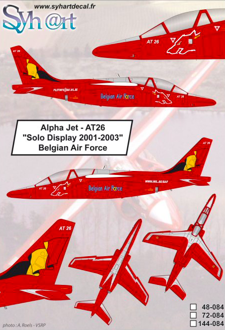1:48 Alpha Jet AT26 Solo Display 2001-2003 Belgian AF