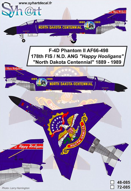 1:48 F-4D Phantom II AF66-498 North Dakota Centennial 1889-1989