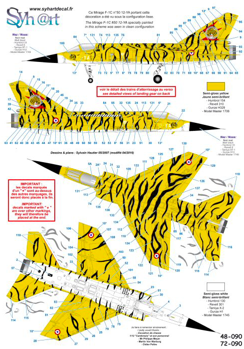 1:48 Mirage F-1C 12-YA Tigermeet 1994 EC 1/12 Cambresis
