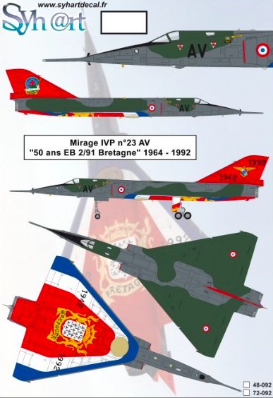 1:48 Mirage IVP n°23 AV 50ans EB 2/91 Bretagne 1942-1992