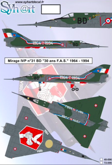 1:48 Mirage IVP n°31 BD 30ans FAS 1964-1994