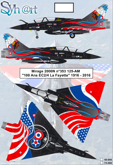 1:48 Mirage 2000N 125-AM 100ans La Fayette 1916-2016