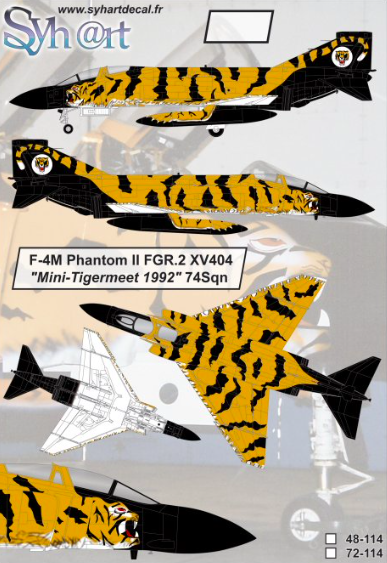 1:48 F-4M Phantom II FGR.2 XV404 Tigermeet 1992 74Sqn
