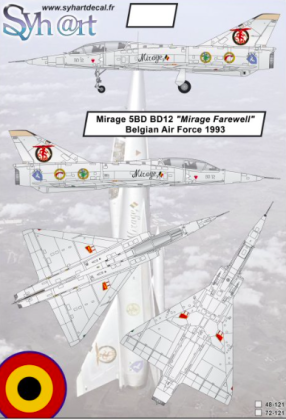 1:48 Mirage 5BD BD12 Mirage Farewell Belgian Air Force 1993