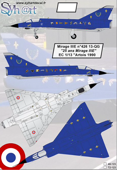1:48 Mirage IIIE 13-QG 25 Ans Mirage IIIE EC1/13 Artois 1990