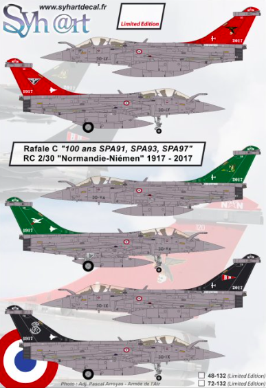 1:48 Rafale C 100 ans des SPA 93, 97, 91' RC2/30 Normandie-Niemen - 2020 - (Limited 300pc)