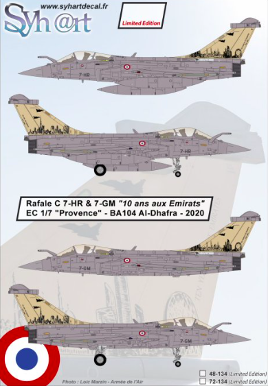 1:48 Rafale C 7-HR & 7-GM ''10 ans au Emirats'' EC 1/7 Provence 2020 - (Limited 300pc)