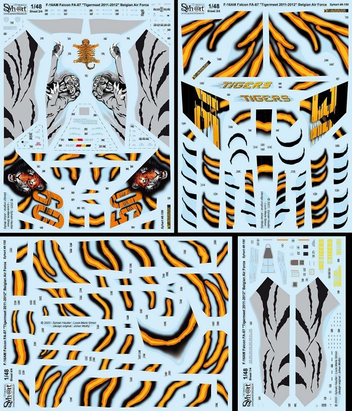 1:48 F-16AM Falcon FA-87 Tigermeet 2011-2012 31 Tigers Belgian AF