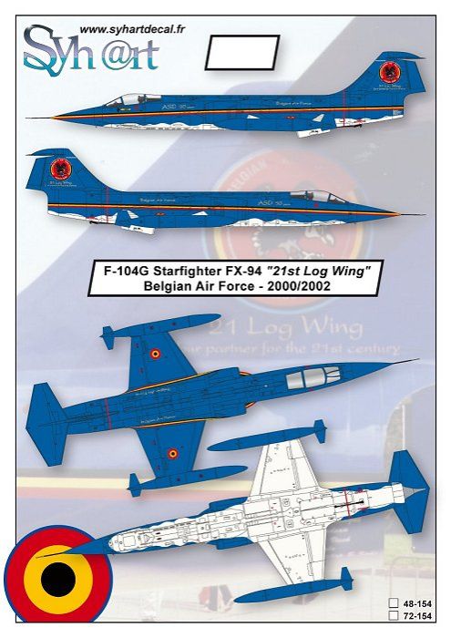 1:48 F-104G Starfighter FX-94 '21st Log Wing' - Belgian Air Force 2000/2002