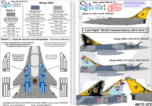1:72 Last Flight BA103 Cambrai-Epinoy (Part 1) Mirage 2000C & Rafale C