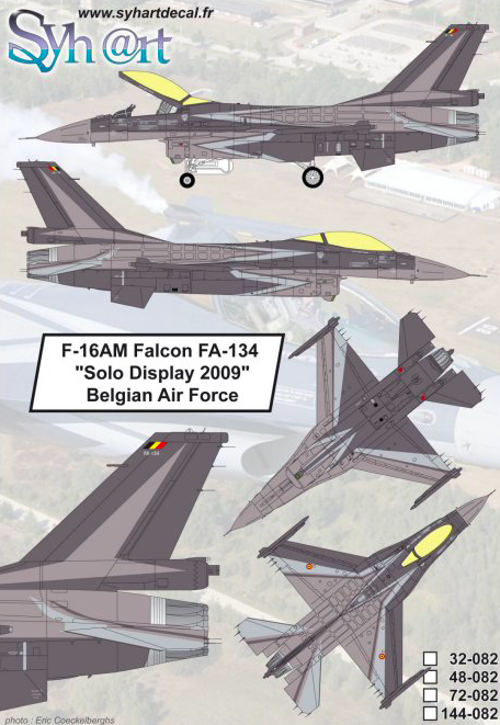 1:72 F-16AM Falcon FA-134 Solo Display 2009 Belgian AF