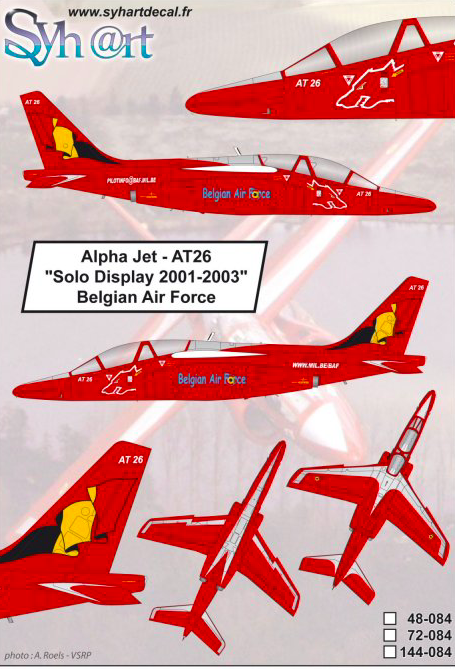 1:72 Alpha Jet AT26 Solo Display 2001-2003 Belgian AF