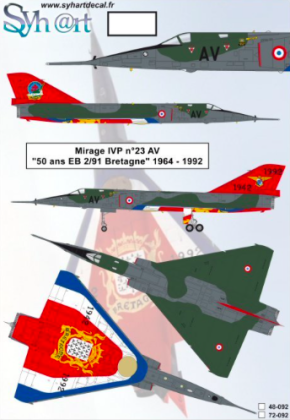 1:72 Mirage IVP n°23 AV 50ans EB 2/91 Bretagne 1942-1992