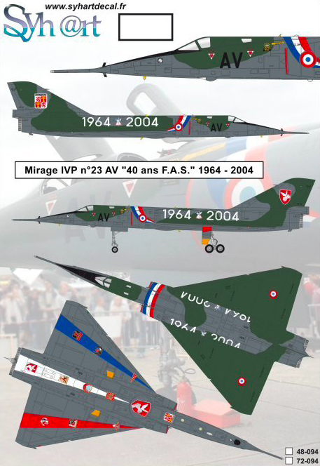 1:72 Mirage IVP n°23 AV 40ans FAS 1964-2004