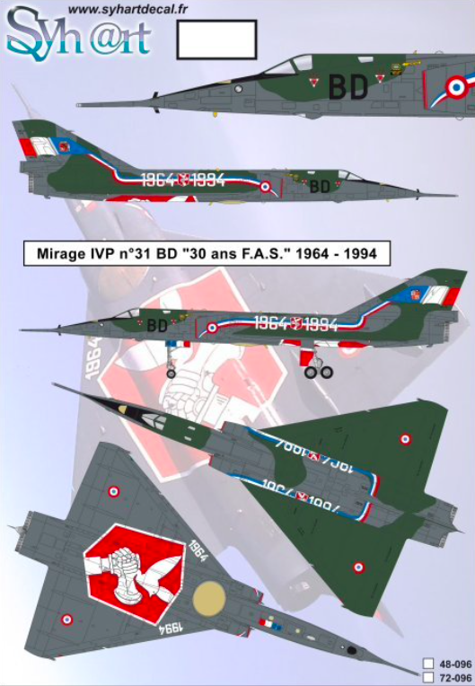 1:72 Mirage IVP n°31 BD 30ans FAS 1964-1994