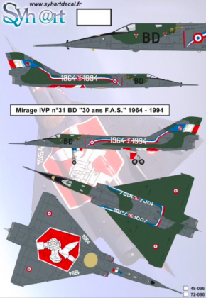 1:72 Mirage IVP n°31 BD 30ans FAS 1964-1994