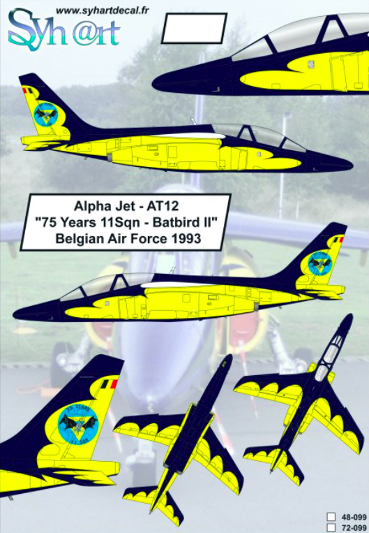 1:72 Alpha Jet AT12 Batbird 2 75 Years 11Sqn Belgian AF 1993