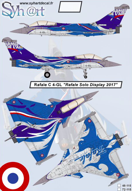 1:72  Rafale C 4-GL Rafale Solo Display 2017