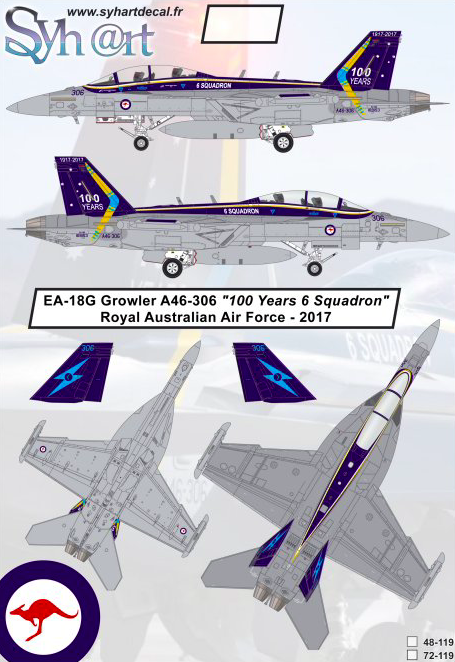 1:72 EA-18G Growler A46-306 100 Years 6 Squadron RAAF 2017