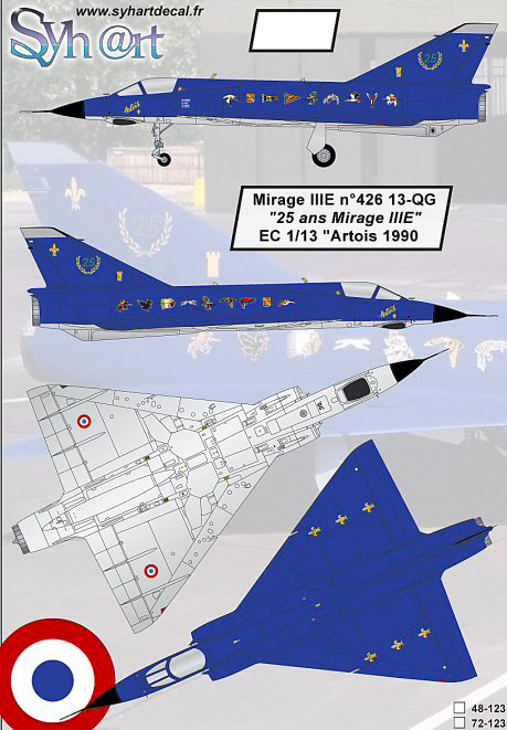 1:72 Mirage IIIE 13-QG 25 Ans Mirage IIIE EC1/13 Artois 1990