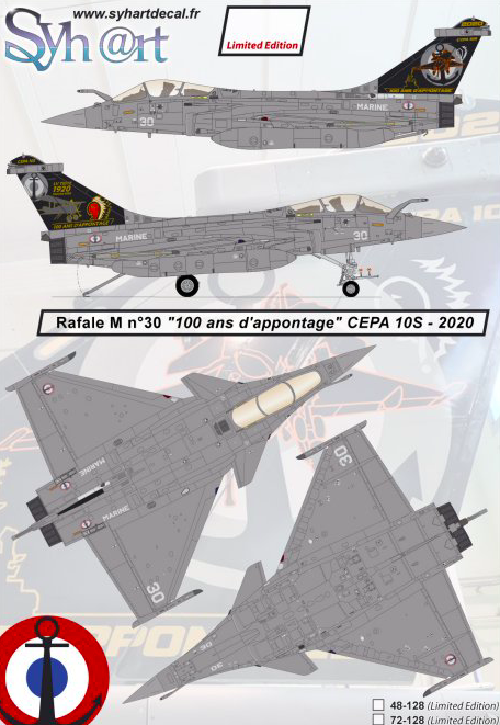 1:72 Rafale M n°30 100 ans Appontage CEPA 10S 2020 - (Limited 300pc)