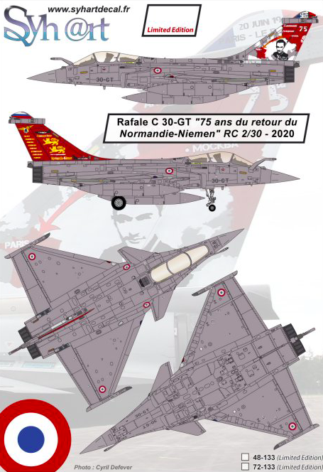 1:72 Rafale C 30-GT 75ans retour en France du Normandie-Niemen RC2/30 - 2020 - (Limited 300pc)