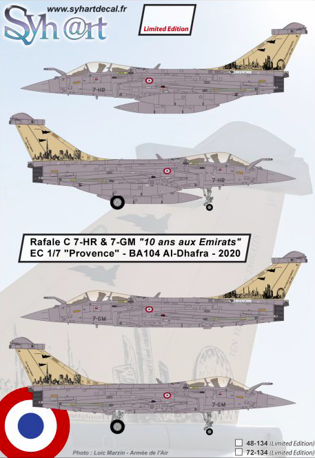 1:72 Rafale C 7-HR & 7-GM 10 ans au Emirats EC 1/7 Provence 2020 - (Limited 300pc)