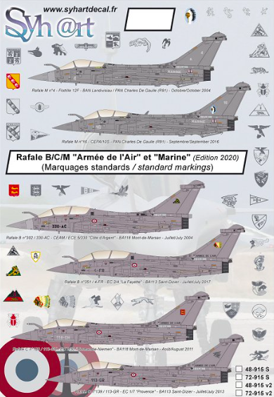 1:72 Rafale B/C/M standards 