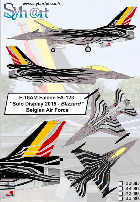 1:32 F-16AM Falcon FA-123 Solo Display 2015 - Blizzard Belgian AF