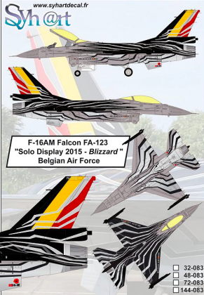 1:32 F-16AM Falcon FA-123 Solo Display 2015 - Blizzard Belgian AF