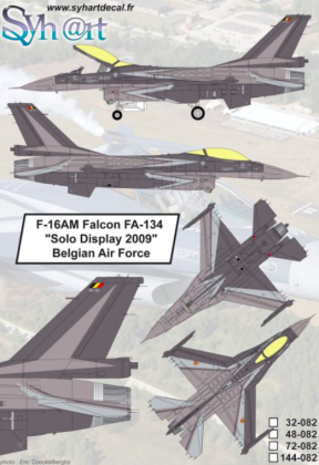 1:144 F-16AM Falcon FA-134 Solo Display 2009 Belgian AF