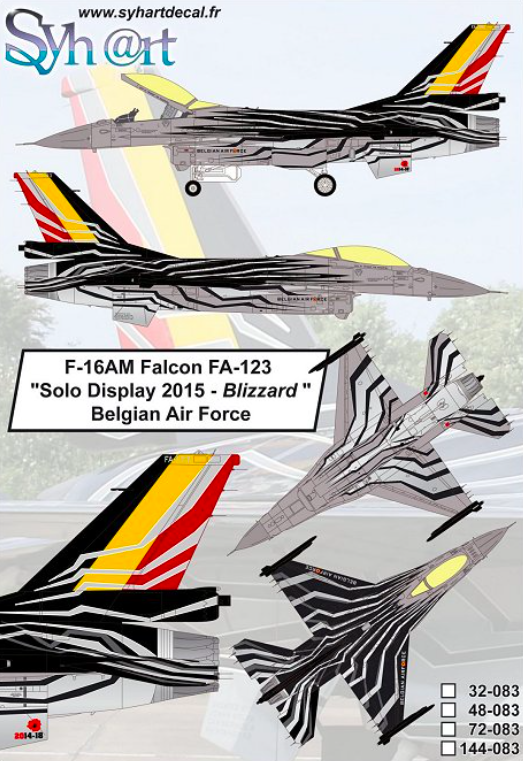 1:144 F-16AM Falcon FA-123 Solo Display 2015 - Blizzard Belgian AF