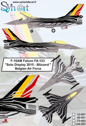 1:144 F-16AM Falcon FA-123 Solo Display 2015 - Blizzard Belgian AF