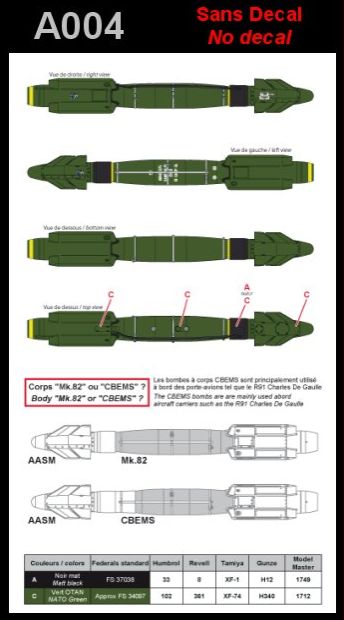 1:48 2x AASM 250 (Body Mk.82) (Decals included)