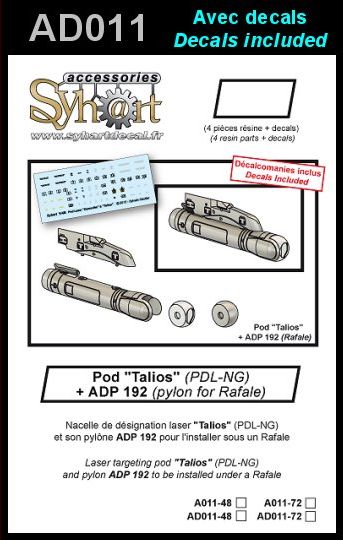 1:48 1x Pod 'Talios', 1x Pylon ADP 192 (Decals Included)
