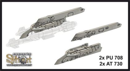 1:48 2x AT730, 2x PU708 and 6x AAS250 (Body MK82) with decals for Rafale