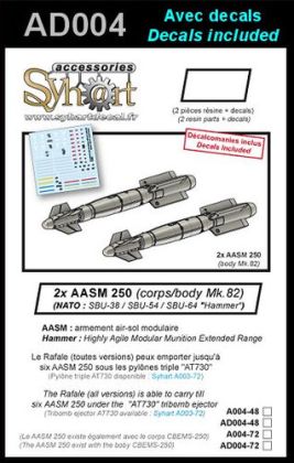 1:72 2x AASM 250 (Body Mk.82) (Decals Included)