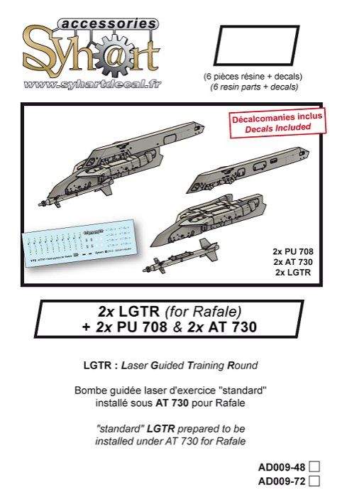 1:72 2x PU 708, 2x AT 730, 2x LGTR (Decals Included