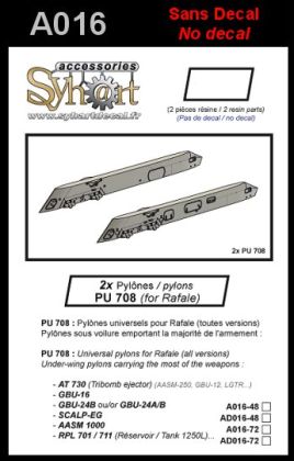 1:72 2x Pylons PU 708 (No Decals)