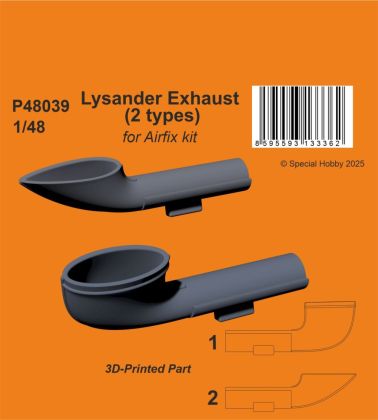 1:48 Lysander Exhaust (2 types) for Airfix kit