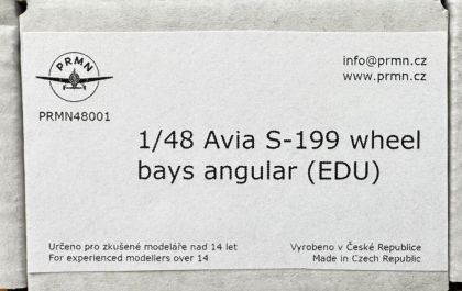 1:48 Avia S-199 wheel bays angular (EDU)