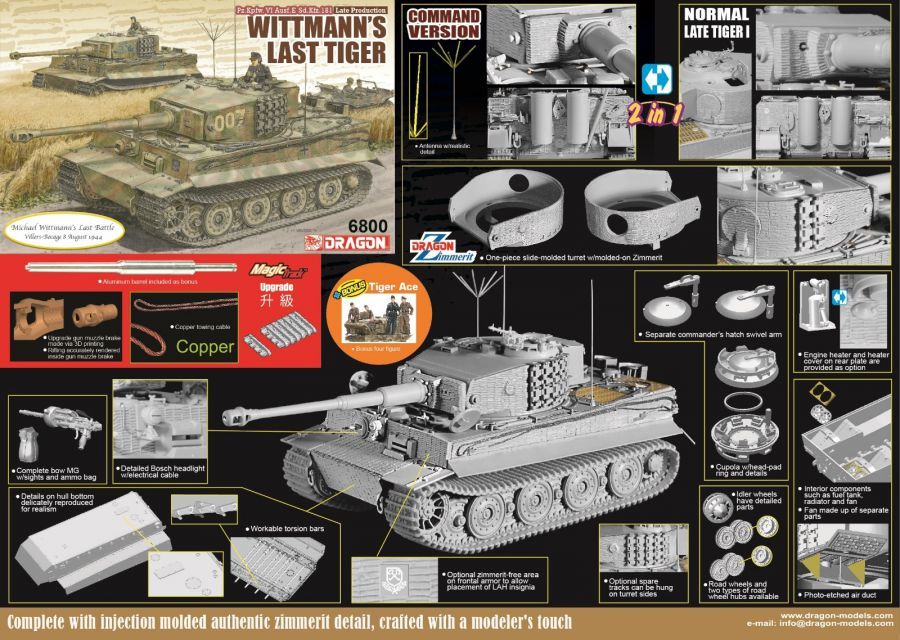 1:35 Pz.Kpfw. VI Ausf E Sd.Kfz. 181 Wittmann's Last Tiger