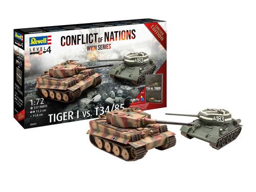 1:72 Conflict of Nations WWII Series Model Set (Tiger I & T-34/85)