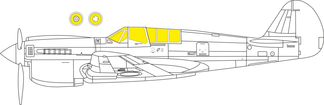 1:48 Curtiss Kittyhawk Mk.IV - TFace Mask Set for Eduard