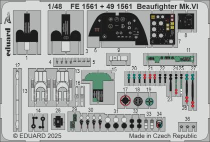1:48 Bristol Beaufighter Mk.VI - PE Set for Revell