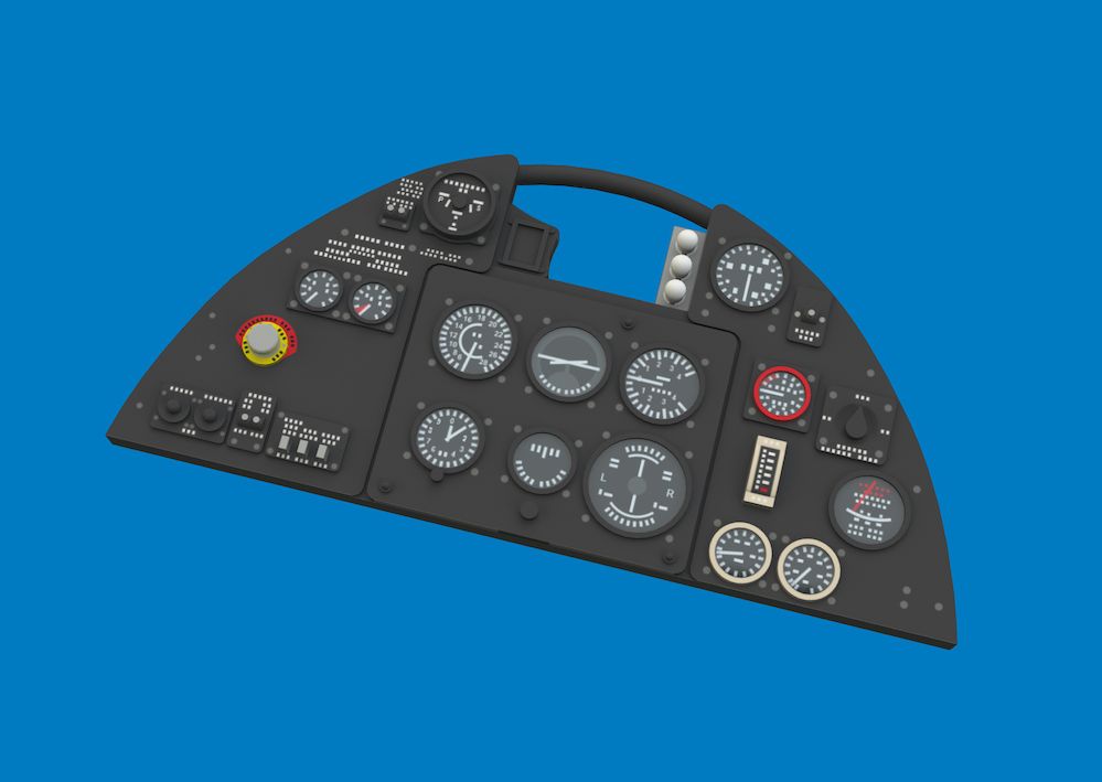 1:32 Hawker Sea Hurricane Mk.II - Dashboard and Seatbelts for Revell