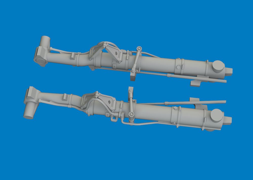 1:48 Republic P-47 D Razorback - 3D-Printed Undercarriage Legs for Miniart
